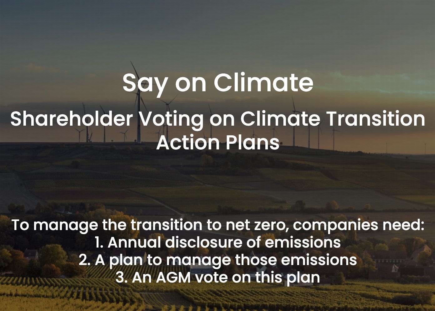 say on climate